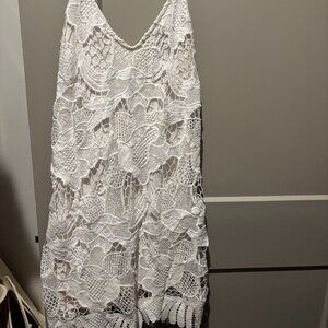 Express White Lace Crochet Mini Dress, Size XS